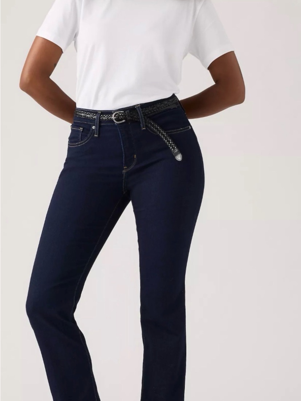 Levis 314 Shaping Straight Dark Wash Denim Jeans